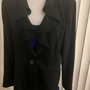 Peter Nygard Black Blazer Classic Tailored Suit Jacket
